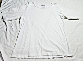 Duluth Trading Co T-Shirt tshirt Women&#39;s Size Medium white Short Sleeve Cotton - $9.74