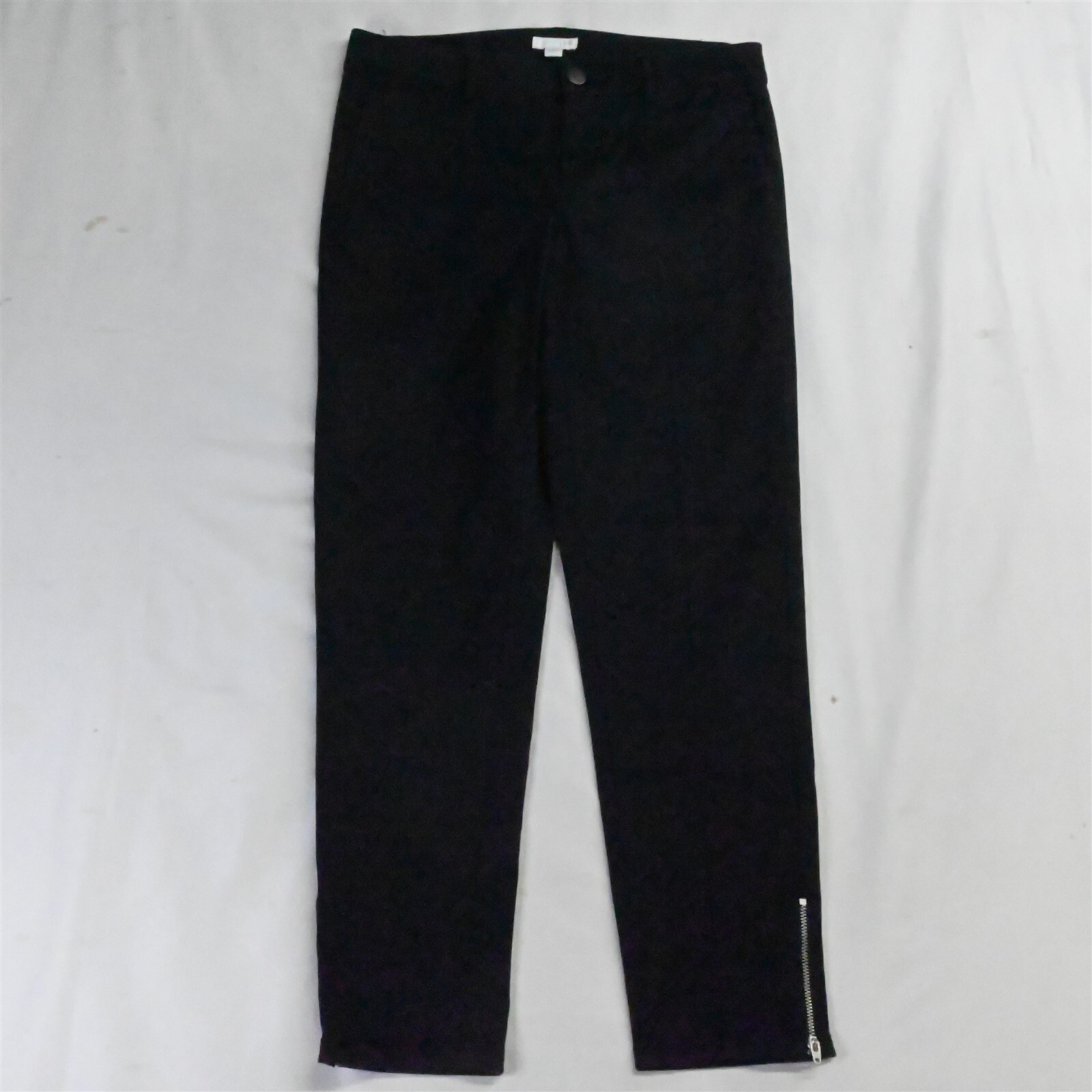 J.Jill 4 Black Stretch Mid Rise Zip Cuff Casual Style Womens Chino Pants - $19.49