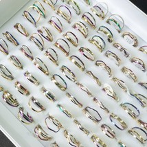 50Pcs/Lot Wholesale Hot Simple Ring For Women Female Cute Finger Rings Romantic  - £20.47 GBP