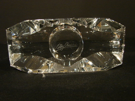 Long Clear Faceted Oleg Cassini Crystal Votive Candle Holder - £14.88 GBP