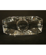 Long Clear Faceted Oleg Cassini Crystal Votive Candle Holder - £15.90 GBP