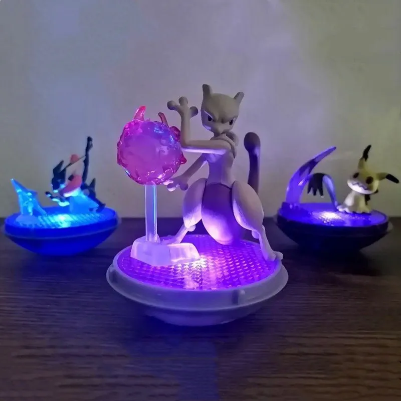 Japanese Bandai Genuine Gacha Scale Model Pokemon Luminous Base Mewtwo Greninja - £23.88 GBP+