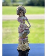 Vintage Colonial Lady Figurine Hand Painted Victorian Style Women - $96.96 CAD