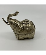 Antique Cambodian Silver Khmer Elephant Betel Box Repousse Snuff Bottle - $47.71 CAD