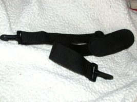 CARRY STRAP 1.5" wide x 36" w/SHOULDER cloth soft CUSHION 6" long  (blk5 A) - $3.00