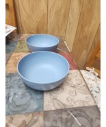 2 Mainstay Blue Cereal Soup Salad Bowls Microwave Dishwasher Safe BPA fr... - $22.21 CAD