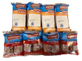 Mrs Freshleys 8 Pack 4 Donut Sticks and 4 Carrot Cake - £22.87 GBP