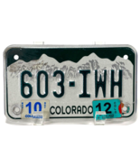 Colorado Motorcycle License Plate - 603-IWH - Green/White-Expired 10/12 - $17.97 CAD