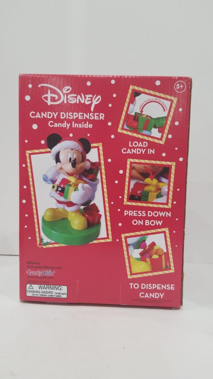 Disney Mickey Mouse Limited Edition Christmas Candy Dispenser With Candy, 10in Item image 3