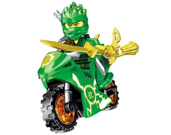 Minifigure Lloyd Ninjago With Green Motorcycle US Seller - £6.87 GBP