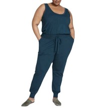 Universal Standard Superfine French Terry Jumpsuit Vanity Size 2XS Deep Sea Teal - $39.59