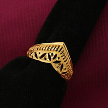 22cts Stamp Indian Gold Puzzle Rings Size US 6.25 Paternal Grandmother For Wife - £386.90 GBP