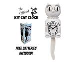 WHITE LADY KIT CAT CLOCK 15.5" Free Battery MADE IN USA Official Kit-Cat... - $69.99