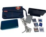 Nintendo 3DS (CTR-001 Aqua Blue) w Charger Cord Case Mario Zelda Game Bu... - $164.99