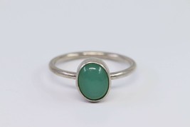 925 Ladies Sterling Silver Vintage Jade Ring Size 6.5 - £55.18 GBP