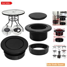 Easy-Install Black Umbrella Cap and Plug Set for Patio Tables - Durable ... - $28.66