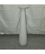 Otto Brauer White Tall Vase / 1960 Danish Art Glass - $233.75