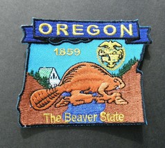 Oregon State Map Beaver State Embroidered Patch 3 Inches - £4.00 GBP