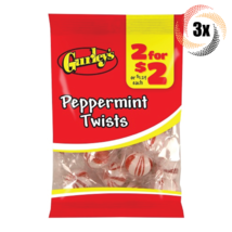 3x Bags Gurley&#39;s Peppermint Flavor Twists Hard Candy | 1.75oz | Fast Shipping - £9.57 GBP