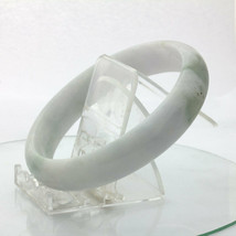 Jade Bangle Burmese Jadeite Comfort Cut Natural Stone Bracelet 9.2 inch 75 mm - £167.11 GBP
