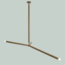 3 Arms Modern Brass Slingshot Chandelier Pendant Light Italian Ceiling Fixture - £392.29 GBP