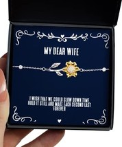 Joke Wife Sunflower Bracelet, I Wish That we Could Slow Down time, Hold it Still - £39.03 GBP