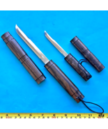 Set of 2 Philippine handmade knife in Kamagong scabbard bamboo shape - €42,87 EUR