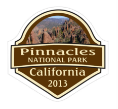 4&quot; pinnacles national park california 2013 bumper sticker decal usa made - £21.34 GBP