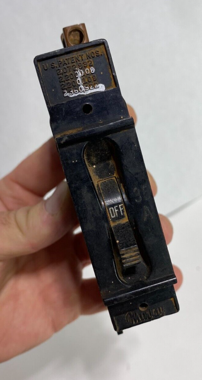 Murray 35a On/Off Circuit Breaker - Vintage PN: CB-5104 - $11.95