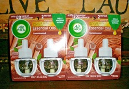 (4) AirWick Scented Oil Refills SANDALWOOD Infused with Natural Essentia... - $17.59