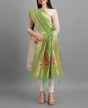 Banarsi Dupatta Silk Zari ethnic Indian Chunni Women/Girls Wedding/partywear TQ - £21.19 GBP