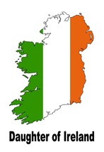 Daughter of Ireland Irish Eire Country Map Flag Poster High Quality Print - £5.40 GBP+