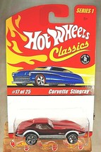 Hot Wheels Classics Series 1 17/25 Corvette Stingray Red w/GDYR Chrome 5 Sp - $7.00