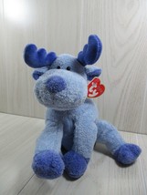 Ty Pluffies Bloose moose blue plush stuffed animal 2006 Tylux baby toy deer - £19.45 GBP
