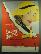 1949 Coty Creamy Lipstick Ad - Coty now adds a brilliant new Creamy Lipstick - $18.49