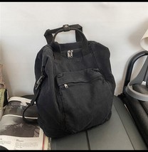 New Solid Color Women&#39;s Backpack Simple School Bag For Teenage Girl Shoulder Tra - £37.91 GBP