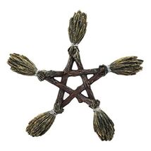 Witchcraft Broomsticks Pentagram Halloween Wall Decoration Wiccan Witch New - $17.49