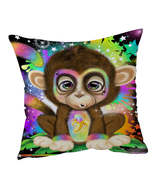 Cute Kids Rainbow Lil Monkey Cushion Cover - $294.80 MXN