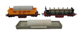 Tyco HO Scale Mid Atlantic Pipe Co. / Timberline Saw Mill Dump Cars - £12.22 GBP