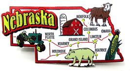 Nebraska Refrigerator Magnet State Outline Collectible Fridge NE Souveni... - $9.89