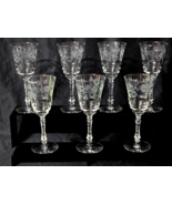 Vintage ROCK SHARPE 7.875&quot; Cut Pattern 3005-8 Water Wine Goblet Glass - ... - $47.81 CAD
