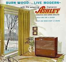 Cameron Thermodyne Ashley Wood Burner 1960 Advertisement Brochure Furnit... - €34,56 EUR