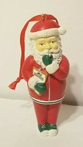 Hallmark Resin Sports Coach Kringle Santa Claus Whistle Nice List Ornament MINT! - $9.99