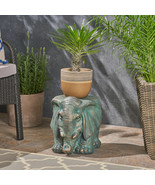 Elephant Garden Stool, Copper Patina - $48.50