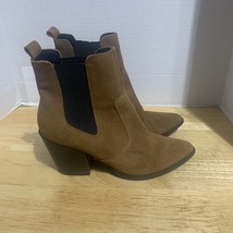 Steve Madden Patricia Patro2S1 Suede Stacked Heel Pointed Toe Booties Sz... - $24.01