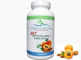 100% Organic Vitamin B17 600mg from Natural Bitter Apricot Extract USA Made - £19.22 GBP