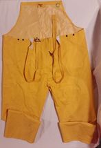 NEON BRIGHT ORANGE XL 49&quot; X 38&quot; SLIP ON WET RAIN SUIT PANTS BOTTOMS SUSP... - $22.66 CAD