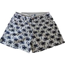 Old Navy Womens White Shorts Blue Palm Trees Cotton Size 2 - $181.60 MXN