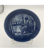 Vintage Grande Porcelain Copenhagen &quot;Julen 1978&quot; Blue Collectible Plate ... - $281.46 MXN