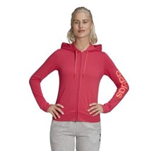 adidas womens Essentials Linear Hoodie Power Pink GD2967 - $21.04+